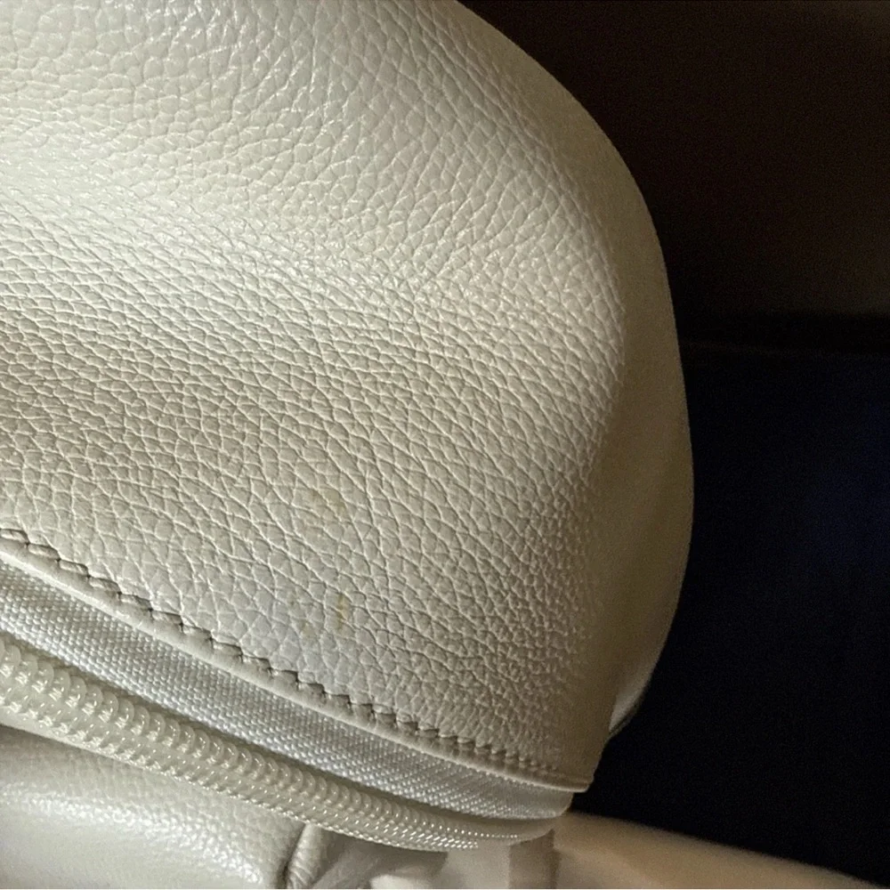 Gucci Web Logo Cripto Print Leather Ecru Color Authentic Women (Unisex) Backpack - Picture 14 of 15